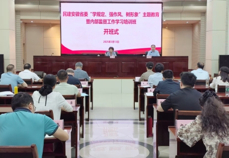 民建安徽省委举办 “学规定、强作风、树形象 ” 主题教育暨内部监督工作学习培训班